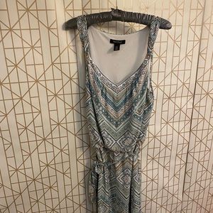 WHBM Mosaic tile lined jersey dress